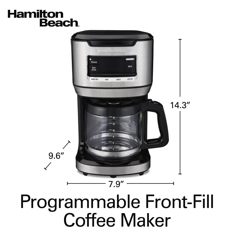 Hamilton Beach® Programmable FrontFill Coffee Maker 14 Cup Glass